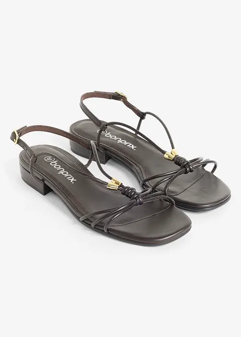 Sandal med metallic-detaljer, bonprix