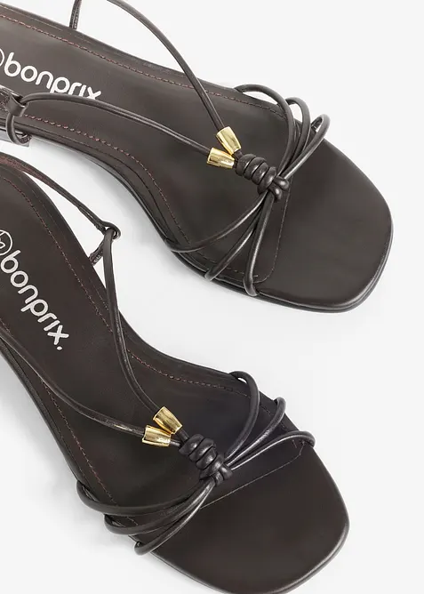 Sandal med metallic-detaljer, bonprix