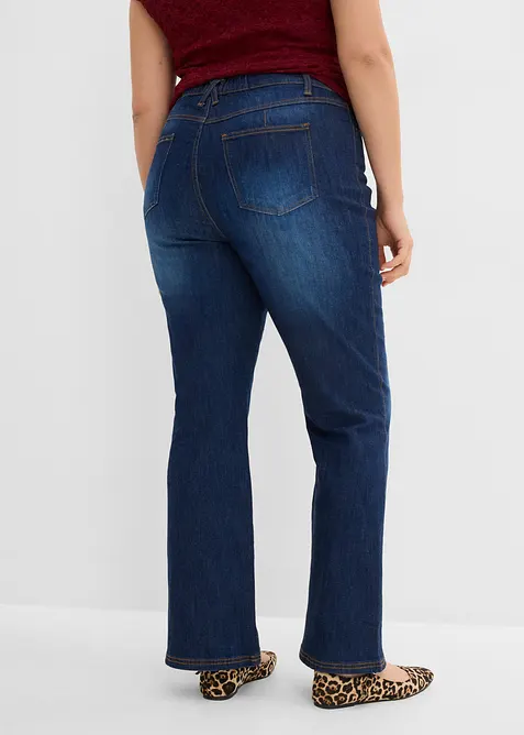 Bootcut Jeans High Waist, med bekv&auml;m midja, bonprix