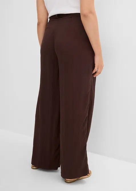 Byxa i viskosmix, med gubbveck, bonprix