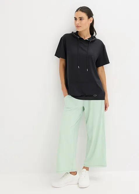 Snabbtorkande sporttopp i oversizemodell med huva, bonprix