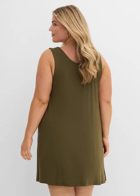 Kort jerseykl&auml;nning av mjuk viskos, bonprix