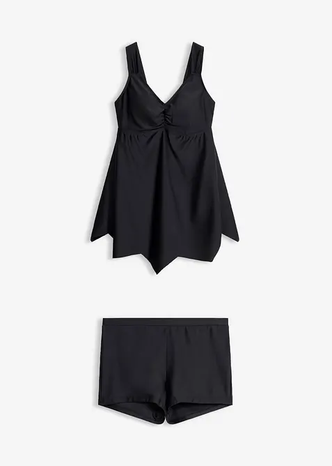 L&aring;ng tankini med sicksack i kanten (2 delar), bonprix