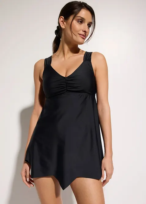 L&aring;ng tankini med sicksack i kanten (2 delar), bonprix