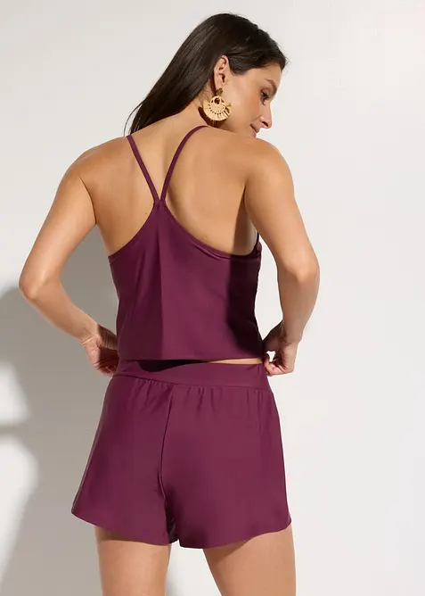 Tankini med badshorts, snabbtorkande material (2 delar), bonprix