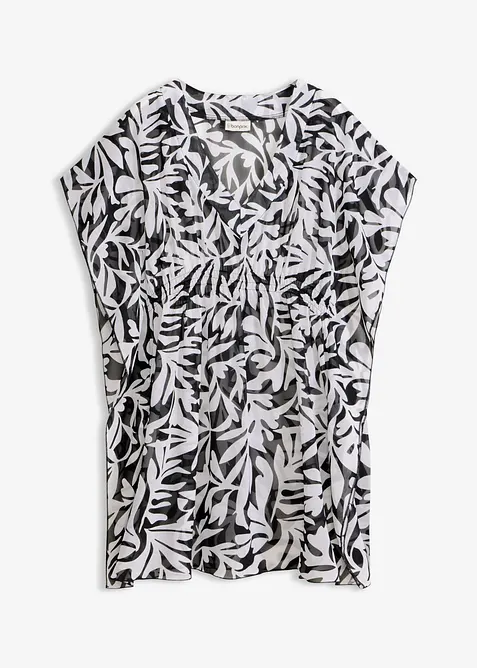 Strandtunika i tunn chiffong, bonprix