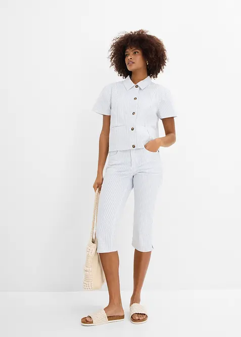 Randig jeansjacka, bonprix