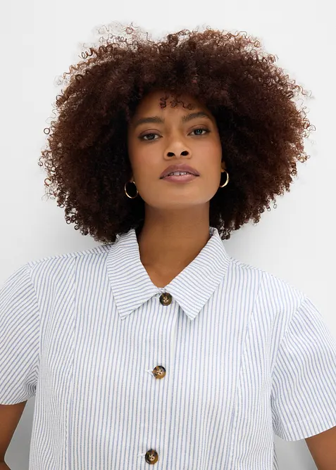 Randig jeansjacka, bonprix