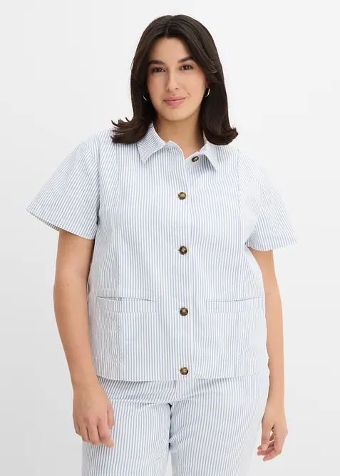 Randig jeansjacka, bonprix