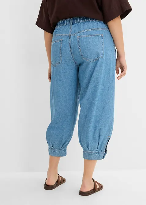 Ballongjeans med Mid Waist, res&aring;rmidja, bonprix