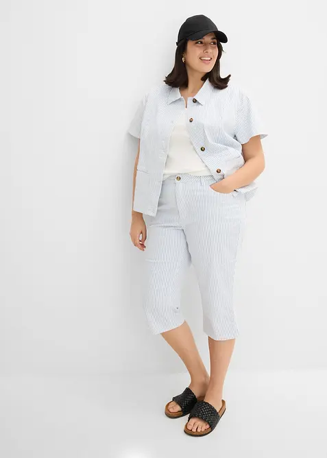 Randig jeansjacka, bonprix