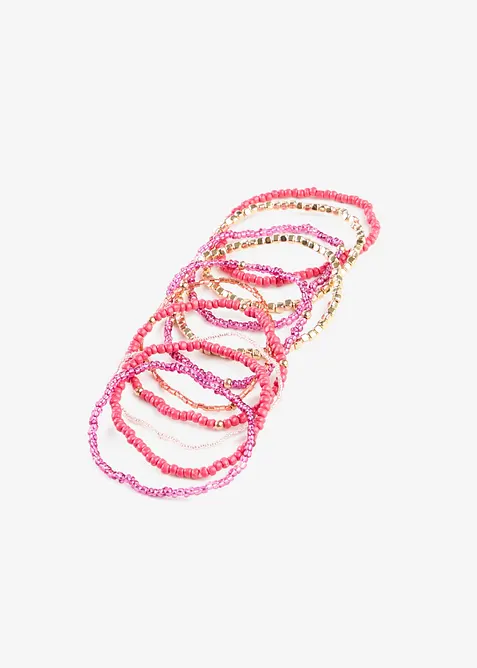 Armband med p&auml;rlor (10 delar), bonprix