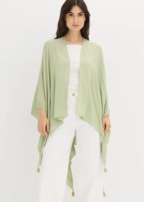 Tunn sommarponcho av viskos, bonprix
