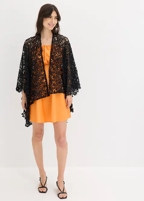 Poncho i virkad spets, bonprix