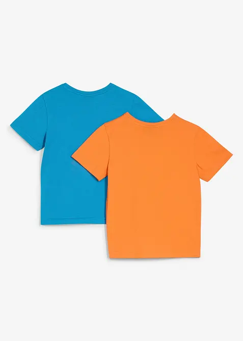 T-shirt med ekologisk bomull (2-pack), bonprix