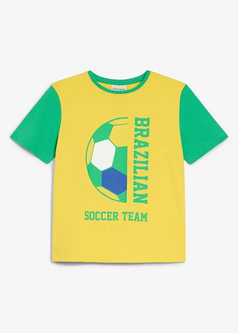 T-shirt i ekologisk bomull med Brasilien-tryck, bonprix