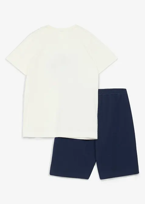 T-shirt och sweatshirtshorts av ekologisk bpmull (2 delar), bonprix