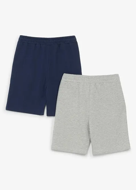 Sweatshirtshorts med ekologisk bomull (2-pack), bonprix