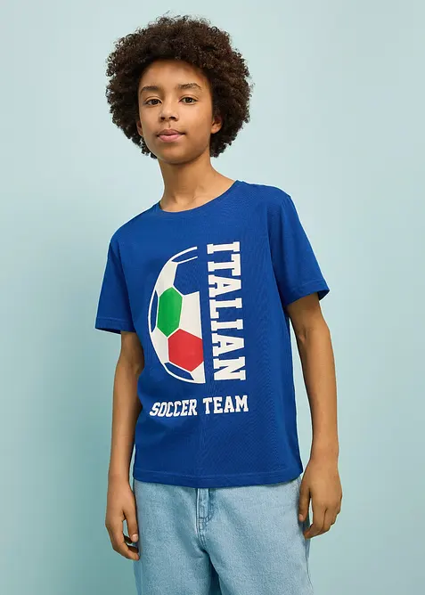 T-shirt av ekologisk bomull med Italy-tryck, bonprix