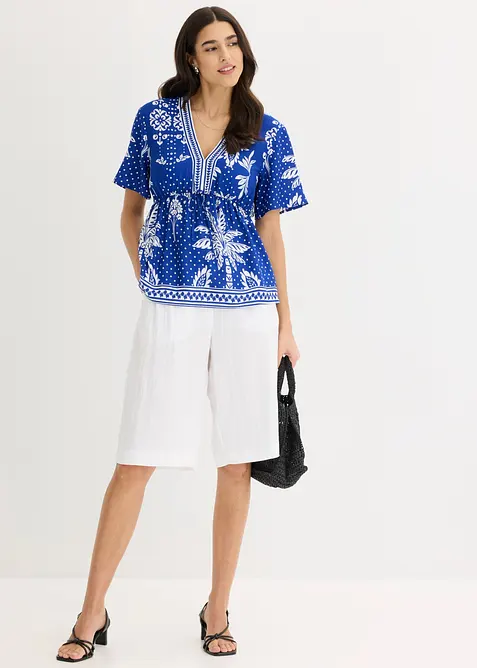 Blus av viskos med mjukt fall, bonprix