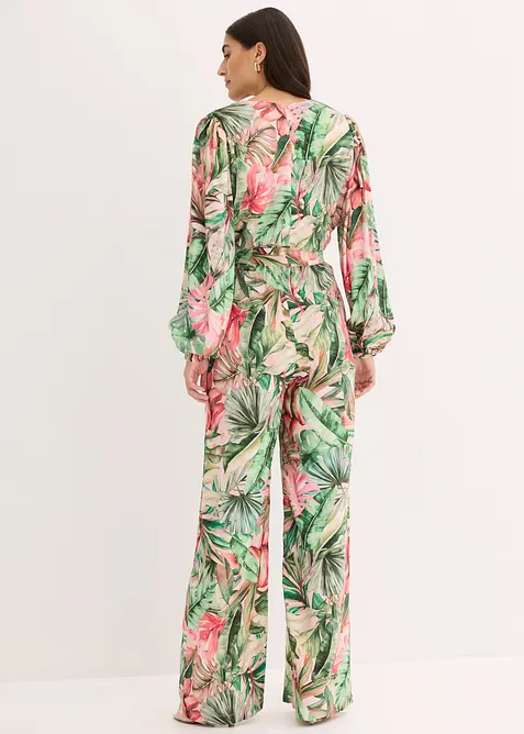 Jumpsuit med djup urringning, bonprix