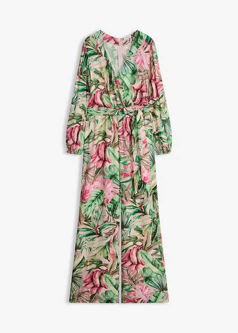 Jumpsuit med djup urringning, bonprix