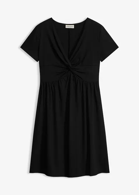 Jerseykl&auml;nning med djup urringning, bonprix