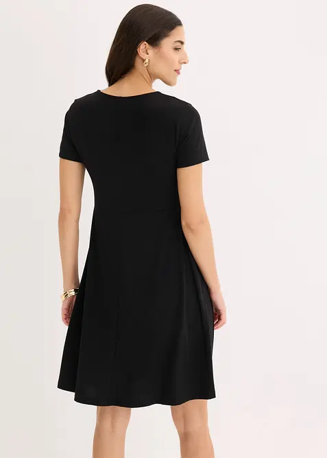 Jerseykl&auml;nning med djup urringning, bonprix