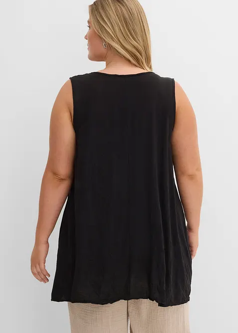 L&aring;ngt linne med krinklad look, bonprix