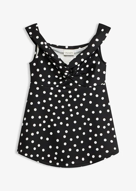 Topp med bara axlar och djup ringning, bonprix