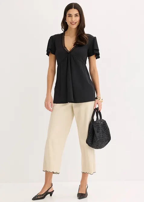 Topp med spets, bonprix