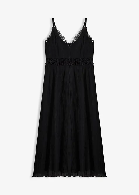 Midikl&auml;nning med spetsinf&auml;llning, bonprix