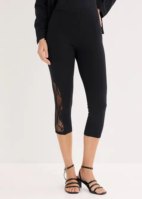 Caprileggings med spets, bonprix