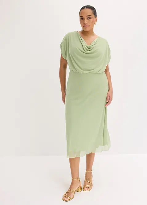 Jerseykl&auml;nning av mjuk mesh, bonprix