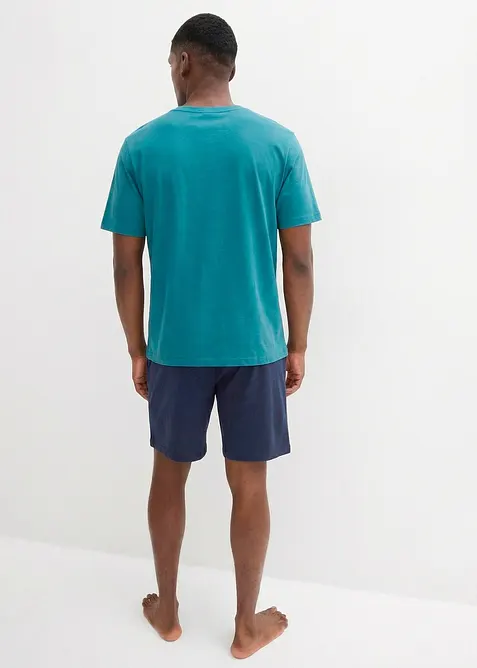 Pyjamas med shorts, av bomull, 2 delar, bonprix