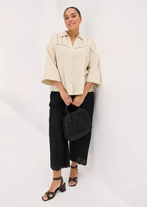 Culottebyxa av ren bomull, bonprix