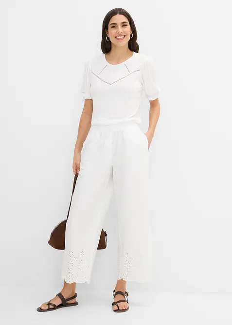 Culottebyxa av ren bomull, bonprix