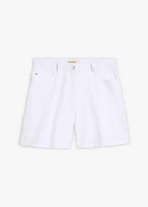 Shorts med h&aring;lbroderi, bonprix