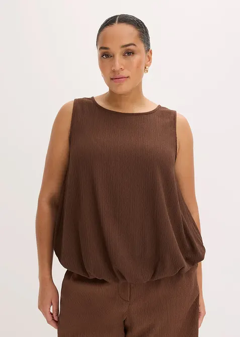 Linne i kr&auml;ppat material med struktur, bonprix