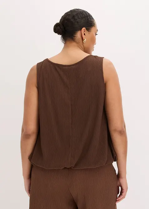 Linne i kr&auml;ppat material med struktur, bonprix