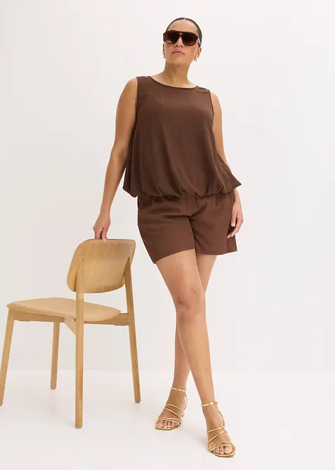 Linne i kr&auml;ppat material med struktur, bonprix