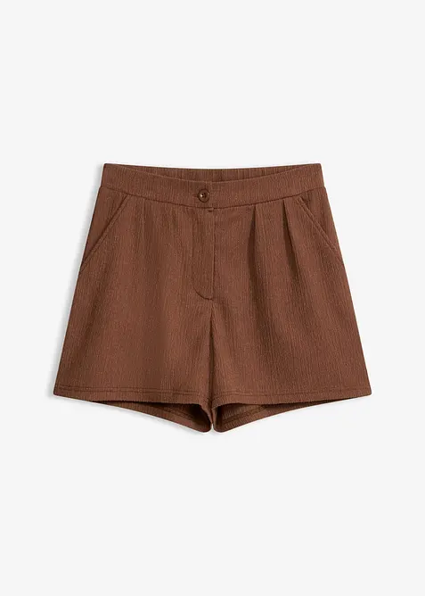 Shorts av kr&auml;pp med strukturyta, bonprix