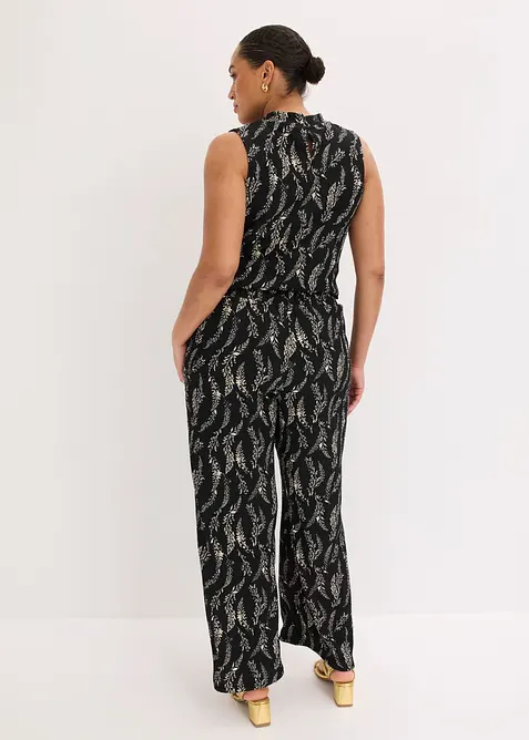 Jerseylinne och byxa (2 delar) av kr&auml;pp, bonprix