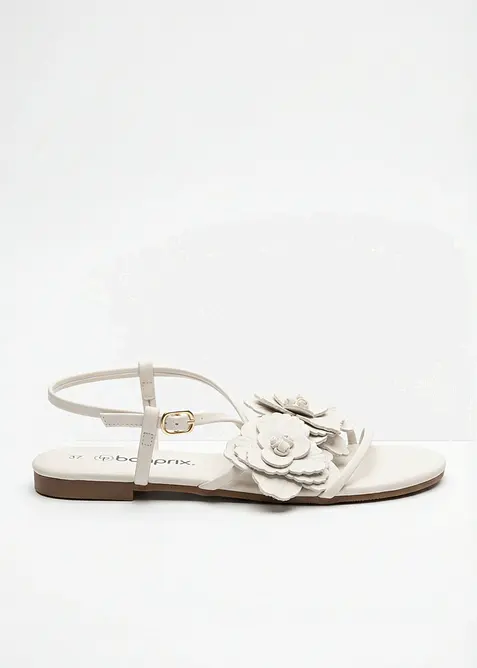 Sandal med blomapplikation, bonprix