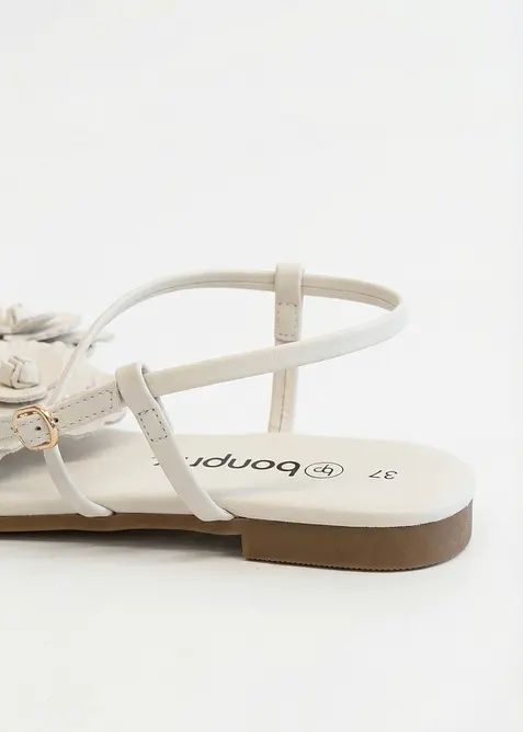 Sandal med blomapplikation, bonprix