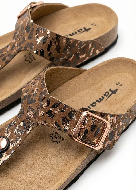 Toffla fr&aring;n Tamaris med t&aring;rem och vilddjursm&ouml;nster, Tamaris