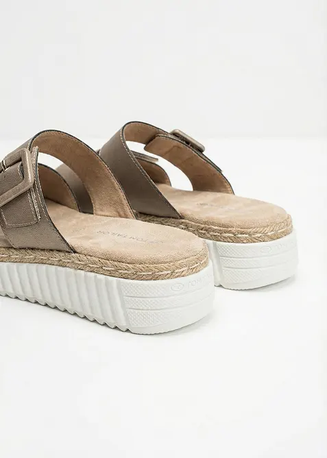 Toffla fr&aring;n Tom Tailor, med kilklack och kardborreband, Tom Tailor