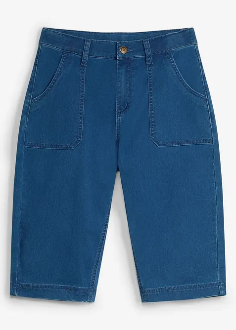 Jeansshorts med justerbar midja, Loose Fit, bonprix