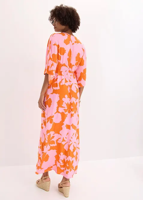 Maxikl&auml;nning i f&ouml;ljsam satin, bonprix