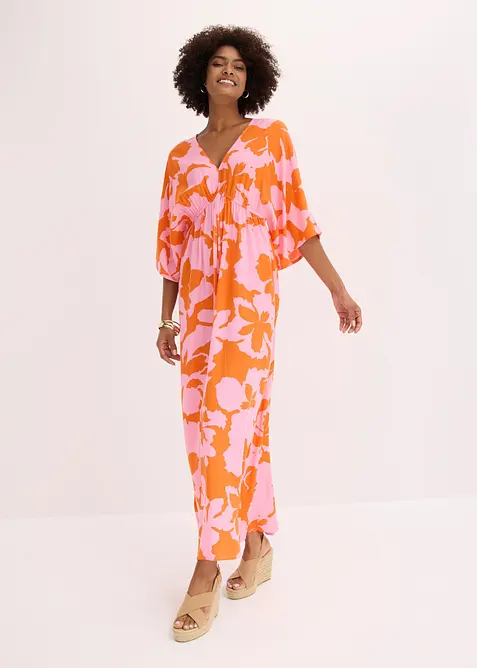 Maxikl&auml;nning i f&ouml;ljsam satin, bonprix